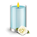 Modern Baby Blue candle