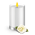 Modern White candle