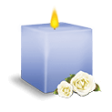 Square Blue candle