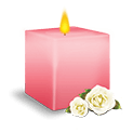Square Pink candle