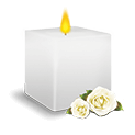 Square White candle