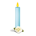 Traditional Baby Blue candle