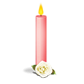 Traditional Pink candle